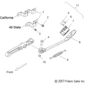 Chassis, Side Stand - 2009 Victory Vegas/Vegas 8 Ball/Vegas Low All Options - V09Ab26/Gb26/Lb26
