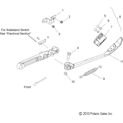 Chassis, Side Stand - 2014 Victory Jackpot All Options - V14Xb36 Schematic 2217 OEM Schematic
