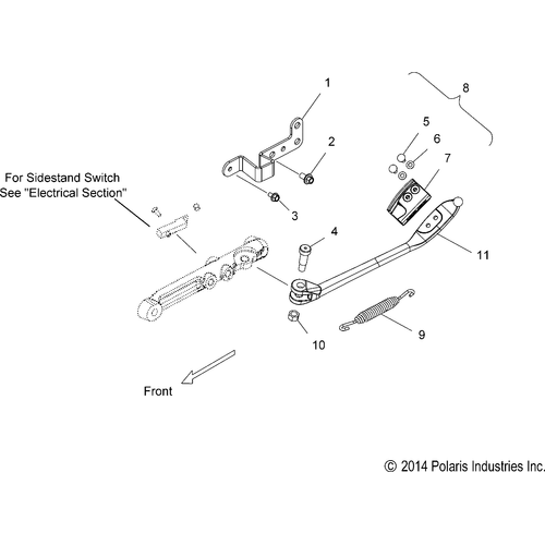 Chassis, Side Stand - 2015 Victory Boardwalk- V15Rw36Ee Schematic 1229 OEM Schematic