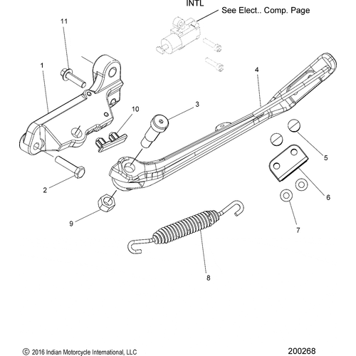 N/A OEM Schematic Chassis, Side Stand - 2019 Indian Scout Bobber Schematic-25512