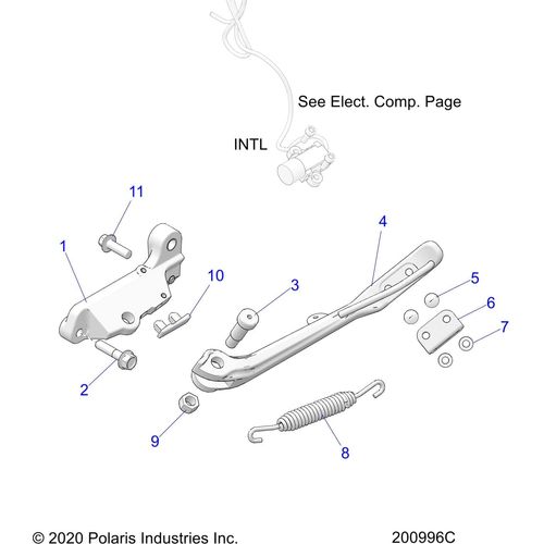 Chassis, Side Stand - 2021 Indian Scout 1200 Schematic-22671 OEM Schematic