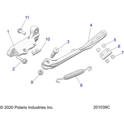 Chassis, Side Stand - 2021 Indian Scout Bobber Sixty Schematic-22613 OEM Schematic