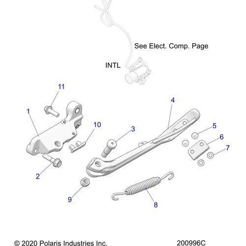 Chassis, Side Stand - 2021 Indian Scout Sixty Schematic-22491 OEM Schematic