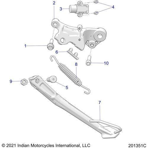 Chassis, Side Stand - 2022 Indian Ftr 1200 Carbon Schematic-21192 OEM Schematic