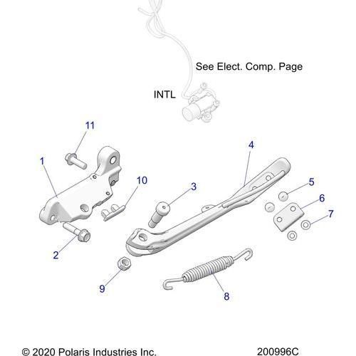 Chassis, Side Stand - 2022 Indian Scout Bobber/Bobber TwentyMt Schematic-20554 OEM Schematic