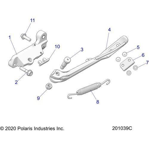 Chassis, Side Stand - 2022 Indian Scout Bobber Sixty Schematic-20614 OEM Schematic