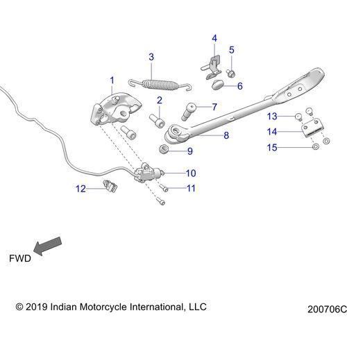 Chassis, Side Stand All Options - 2022 Indian Challenger Elite Schematic-22078 OEM Schematic