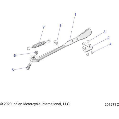 Chassis, Side Stand All Options - 2022 Indian Chief Bobber Dark Horse 116 Schematic-21735 OEM Schematic