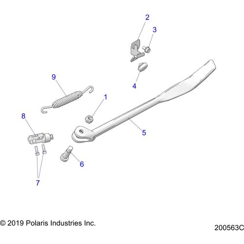 Chassis, Side Stand All Options - 2022 Indian Chieftain Elite Schematic-21538 OEM Schematic