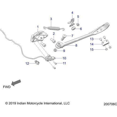 Chassis, Side Stand All Options - 2022 Indian Pursuit Dark Horse / Dark Horse Premium Schematic-21072 OEM Schematic