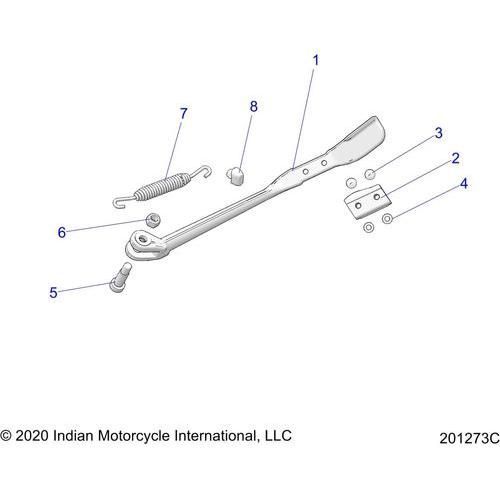 Chassis, Side Stand All Options - 2022 Indian Super Chief Limited 116 Schematic-20028 OEM Schematic