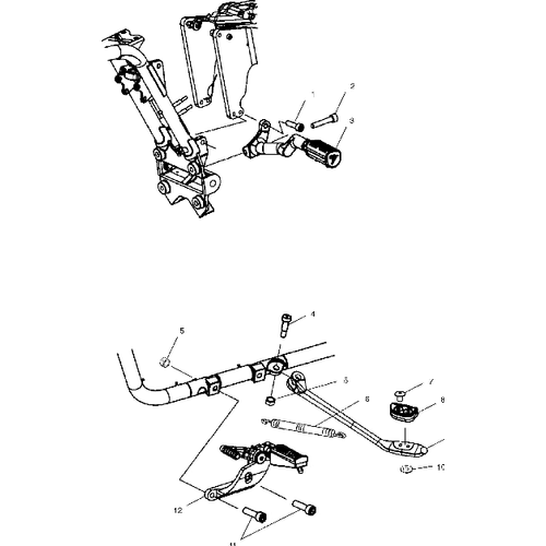 Chassis, Sidestand And Footpeg Mounting - 2000 Victory Sport Cruiser - V00Cs15Dd Schematic 7968 OEM Schematic