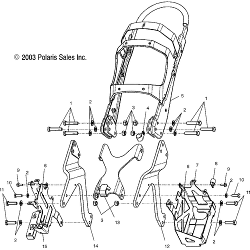 Chassis, Subframe - 2004 Victory Ca Touring Cruiser All Options - V04Tb16 Schematic 5512 OEM Schematic