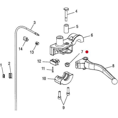 Clutch Lever Nylok Nut by Polaris 7547092 Lever Repair
