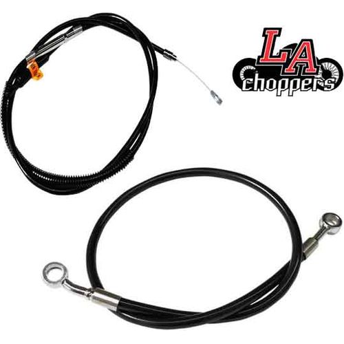 Parts Unlimited Cable Kit Complete Cable Kit Midnight 12-14" for Scout by LA Choppers LA-8400KT-13M