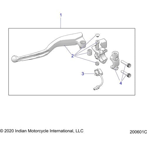 Controls, Clutch Lever Asm - 2022 Indian Ftr 1200 Carbon Schematic-21193 OEM Schematic