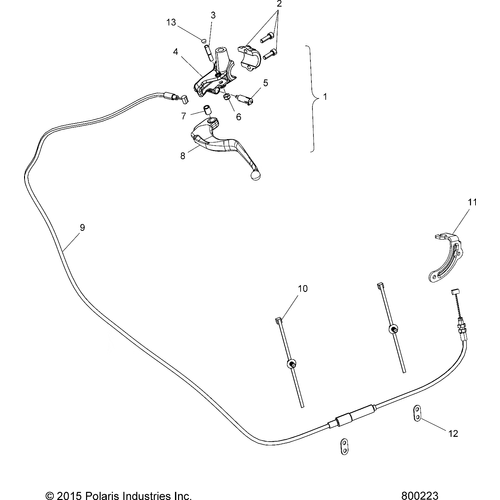 Controls, Clutch Lever Asm. & Cable All Options - 2021 Indian Scout Bobber Sixty Schematic-22614 OEM Schematic