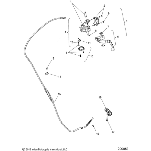 Controls, Clutch Lever & Cable All Options - 2017 Indian Springfield Schematic-27063 OEM Schematic