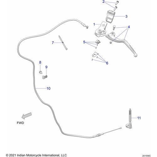 Controls, Clutch Lever & Cable All Options - 2022 Indian Pursuit Limited / Limited Premium Schematic-20995 OEM Schematic