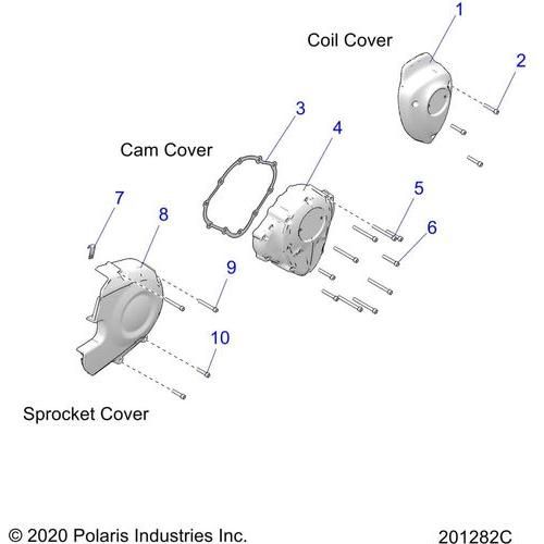 Cover-Cam Outer Mach Black by Polaris 5138237-266 Cam Cover