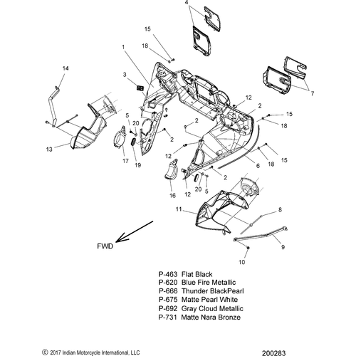 Cover, Driving Light, LH, Prl Whtsmk by Polaris 5454240-675 Driving Light Cover