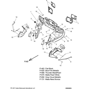 Cover, Driving Light, LH, Prl Whtsmk by Polaris 5454240-675 Driving Light Cover