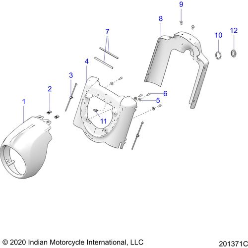Cover-Nacelle Rear JtBlack by Polaris 5260170-626 Headlight Cover