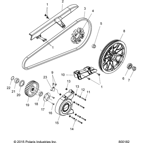 Cover, Outer Sprocket, Gblk by Polaris 5452806 Sprocket Cover
