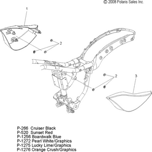 Cover, Side, LH by Polaris 5437326-1276 Body Side Cover