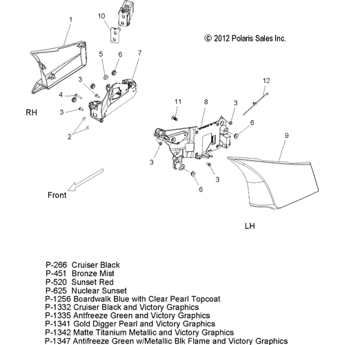 Cover, Side, LH by Polaris 5437588-1341 Body Side Cover