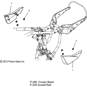 Cover, Side, LH by Polaris 5439185-520 Body Side Cover