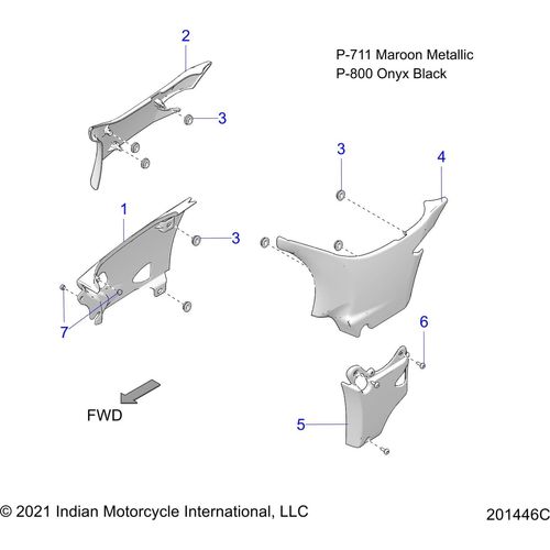 Cover-Side Lower LH Mrnmt by Polaris 5450241-711 Body Side Cover