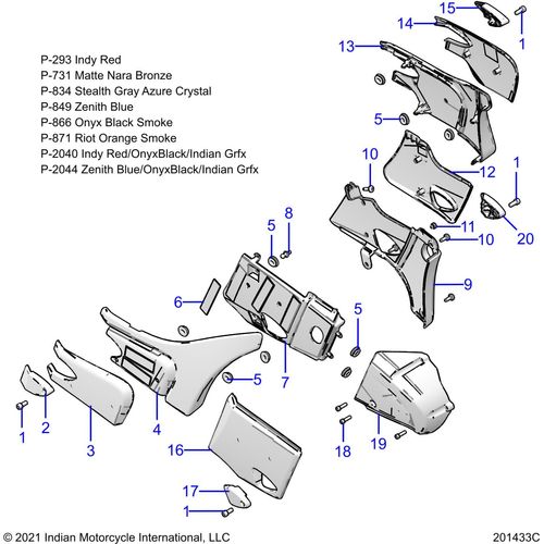 Cover-Side Lower LH OnyxBlacksmk by Polaris 5455004-866 Body Side Cover