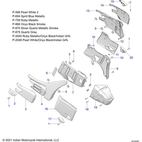 Cover-Side,Lower,LH,Ruby/Onyxgx by Polaris 5455004-2045 Body Side Cover