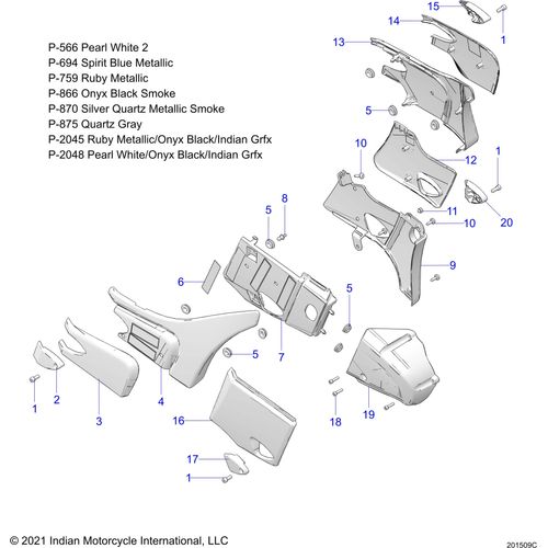 Cover-Side,Lower,LH,Sprtblu by Polaris 5455004-694 Body Side Cover