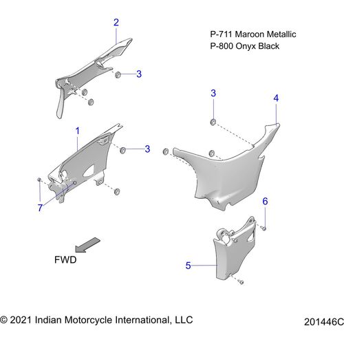 Cover-Side Lower RH Mrnmt by Polaris 5456034-711 Body Side Cover