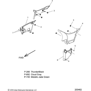 Cover-Side Lower RH Mt Jd Grn by Polaris 5450418-745 Body Side Cover