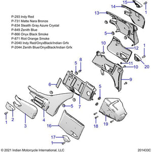 Cover-Side Lower RH OnyxBlacksmk by Polaris 5455010-866 Body Side Cover