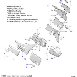 Cover-Side,Lower,RH,Sprtblu by Polaris 5455010-694 Body Side Cover