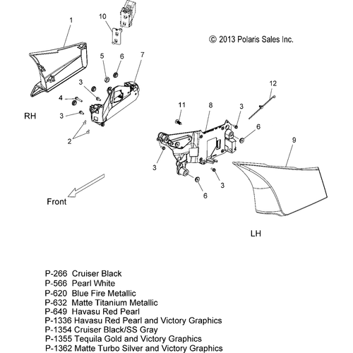 Cover, Side, RH by Polaris 5437589-1362 Body Side Cover
