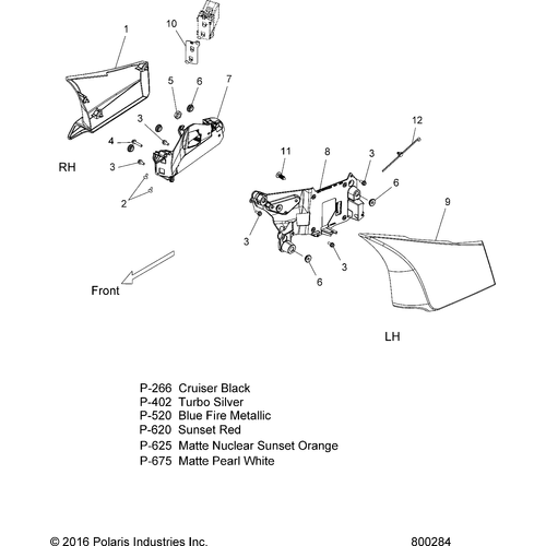 Cover, Side, RH by Polaris 5437589-675 Body Side Cover