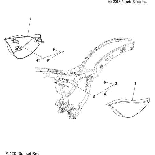 Off Road Express OEM Hardware Cover, Side, RH [Intl Only] by Polaris 5437327-1343