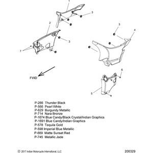 Cover Side Upper LH by Polaris 5450242-745 Body Side Cover