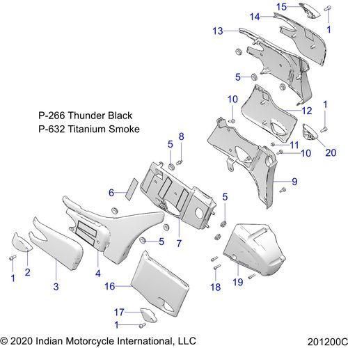 Cover-Side Upper RH Black by Polaris 5457561-266 Body Side Cover