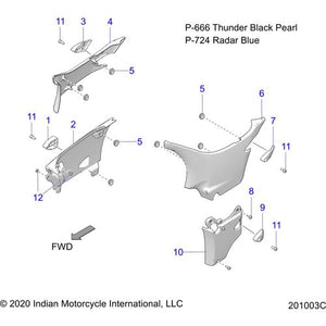 Cover-Side Upper RH Blackprl by Polaris 5450243-666 Body Side Cover