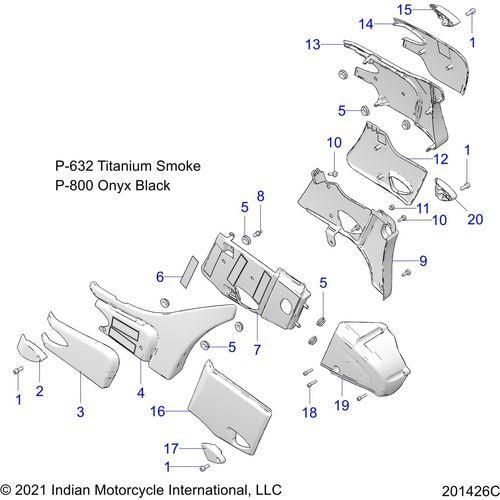Cover-Side Upper RH Tismk by Polaris 5457561-632 Body Side Cover