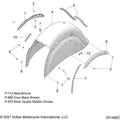 Cover Strut Tour RH Black by Polaris