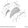 Cover Strut Tour RH Chrome by Polaris