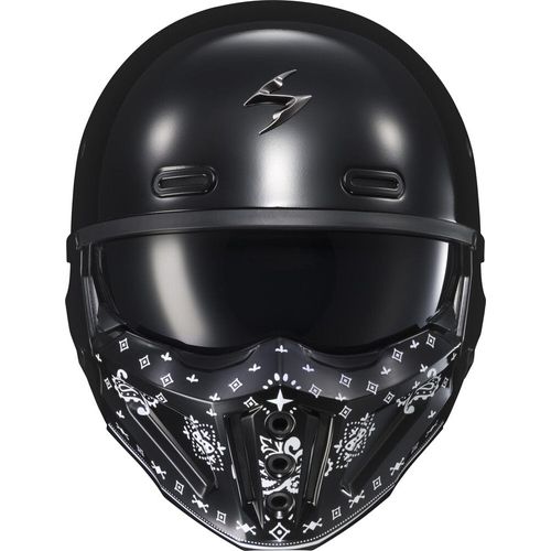 Western Powersports Facemask Gloss Black Covert Helmet Face Mask by Scorpion Exo 52-730-06