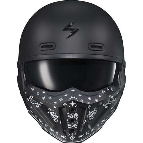 Western Powersports Facemask Matte Black Covert Helmet Face Mask by Scorpion Exo 52-730-07
